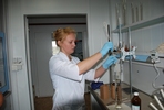 "The best in profession" competition in full swing. Chemical lab.